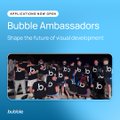 Thumbnail for an 'APPLICATIONS OF WEB3' video titled 'Bubble Ambassadors' about shaping the future of visual development, produced by Polkadot.