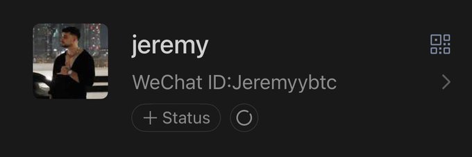 A WeChat profile showing the user "jeremy" with WeChat ID "Jeremyybtc," used to illustrate a joke about a non-Chinese speaker needing ChatGPT to translate every message, causing delays in trading alpha.