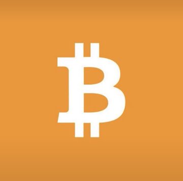 The Bitcoin logo, a white stylized 'B' symbol on an orange background.