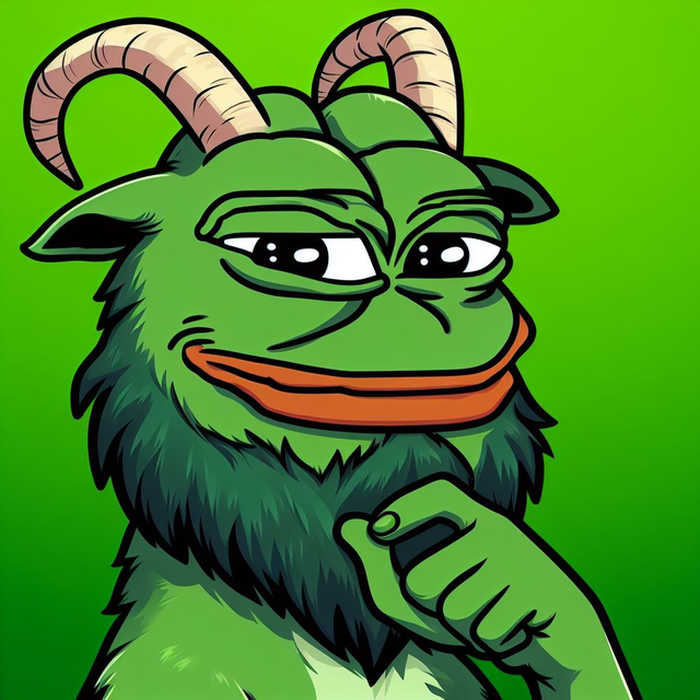A smug-looking Pepe the Frog cartoon character with his fist raised in a confident pose, matching the celebratory tone of the post announcing that $PEPE is approaching 800,000 on-chain holders across ARB, ALGO, BASE, and BSC networks.