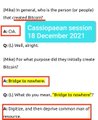 The image shows a Twitter poll asking whether XRP (by Cointelegraph, posted at 6:04, 6 Oct 21) will surpass its previous all-time high before creating a new one. The poll options include "Before we overtake Bitcoin," "Until we pass $4 'Bridge to nowhere'," or "Bitcoin and XRP display distinct rise patterns." The post references this poll to suggest a bullish outlook for XRP, implying an inevitable rise aligned with the chart simulation.