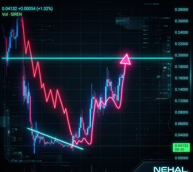 "SIREN" (SIREN stands for Support-Resistance) is a chart that tracks the rise and fall of an asset's price, which could be interpreted as analyzing cryptocurrency prices. The title "SIREN looks ready for the next leg up." suggests that SIREN is predicting that there might be more upward momentum in the cryptocurrency market. The post about the crypto markets states, "Patience pays". This message implies that it's important to stay patient and wait for a suitable buying opportunity rather than jumping into a potentially risky trade too quickly. The image also contains other text elements such as 0.2 (in sight), 0.4 (momentum is building), and 0.8 (the chart still looks bullish). These numbers could be associated with SIREN's analysis of the cryptocurrency prices, providing further context to the post."