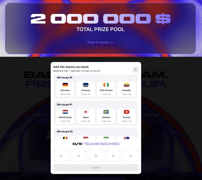 A screenshot of an advertisement for a World Cup Campaign with a very large prize pool available. The ad features a number of different countries' flags, such as Germany, Sweden, Spain, Italy, France, Japan, Canada, Australia, and many others. A website is also provided on the image, which may be related to the campaign or simply a separate webpage for viewing the prizes.