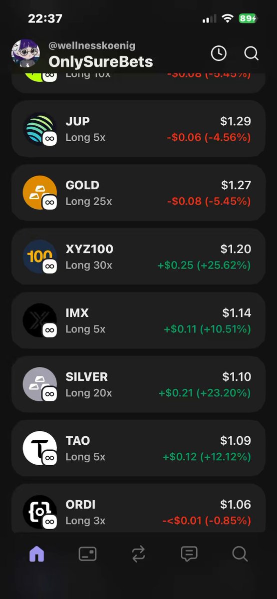The image shows a phone screen displaying multiple cryptocurrency symbols, including Bitcoin, Etherum, Ripple, JEP, Longsx, Gold, Xyz 20000, IMAX, Silver, Long 20ex, and TAKI coins. The main text on the display reads "Ich habe die low Volumen coins alles auch rot geht wars das für den auch ich möchte meine follower sowas nicht zeigen rote coins oder tote coins die man erleben muss dann nimmt". The phone screen is the main focus of the image, and it appears that someone has posted an interesting message about various cryptocurrencies.