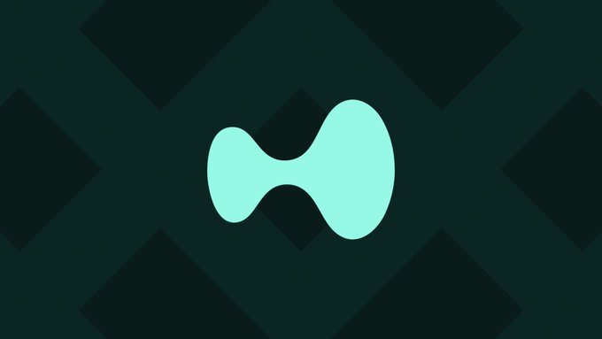 The image shows a teal, hourglass-shaped logo on a dark green geometric background, representing Hyperliquid's branding. The caption should read: "Hyperliquid's teal logo is displayed on a dark green patterned background. The post references Hyperliquid's daily revenue of approximately $1 million, which Sapijiju cited in his criticism of perpetual trading as a viable on-chain business model."