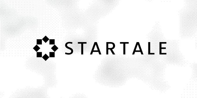 The Startale logo featuring a geometric eight-pointed star icon next to the word 'STARTALE' on a white background with faint dotted patterns.