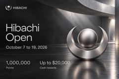 A promotional banner for 'Hibachi Open' from HBACH dated October 7 to 19, 2026, offering 1,000,000 points and up to $20,000 in cash rewards.