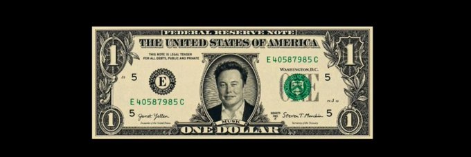 The image is a dollar bill featuring the face of an unidentified person, which appears to be a political figure or celebrity. The bill was minted by the United States Treasury and is made from paper money printed in the country's currency. This one-dollar bill is presented against a dark background that emphasizes its size and importance. In the context of the post discussing stocks, it can be inferred that the viewer might be interested in investing in this particular dollar bill or speculating on its potential value changes compared to other stocks being discussed on the platform.
