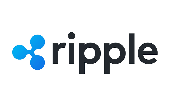 The blue and black Ripple cryptocurrency logo on a white background.