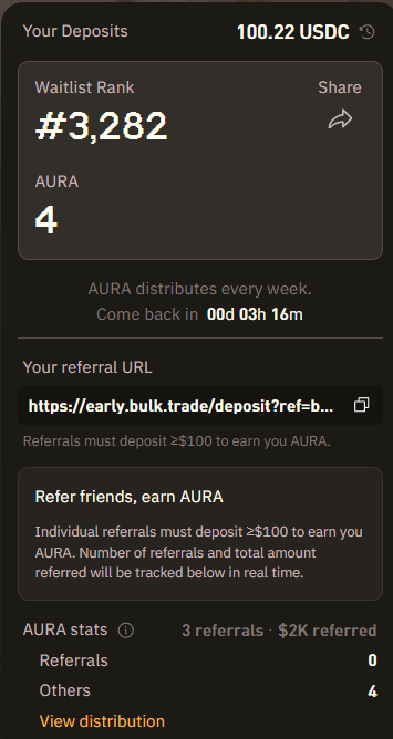 The image shows a phone screen of an app called Aurora, which is used for trading cryptocurrencies like Bitcoin. The screen displays various statistics, such as the amount of currency received or referred to by its users. It also provides options for viewing distribution information and can be set on different timeframes with a slider bar. This app helps users keep track of their transactions and makes it easy to monitor the progress in their investments in real-time. The image suggests that the user's account is linked to this Aurora app, as they have referred others to it or are involved in trading using its platform for cryptocurrency currency exchange.
