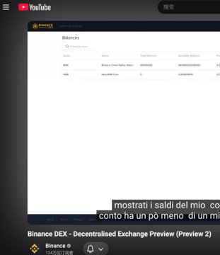 The image shows a Binance DEX preview interface displaying token balances for "Binance Chain Native Token" (BNB) with a balance of 99999882 and "New BNB Coin" with a balance of 0, alongside the subtitle "Binance DEX - Decentralised Exchange Preview (Preview 2)." This screenshot relates to the post by showcasing the Binance DEX platform where the promoted $NNB token is being highlighted as an up-and-coming asset on the Binance Smart Chain alongside its "big brother" $BNB, with the poster speculating that whales haven't yet noticed $NNB's potential.