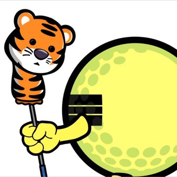 A cartoon illustration features a green character with a large eye holding up an orange tiger-shaped lollipop.