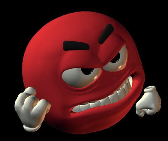 A 3D rendered red emoji with an angry, gritted-teeth expression and clenched fists appears against a black backdrop, visually conveying intense frustration and rage.

The furious expression mirrors the poster's outrage over getting food poisoning from Wintermute just as their competition began, capturing the raw anger of having their plans derailed at the worst possible moment.