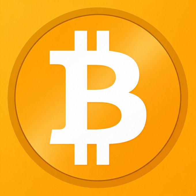 A white Bitcoin (₿) logo set against a golden-orange coin design, symbolizing the cryptocurrency Coinbase is working to secure against future quantum computing threats.