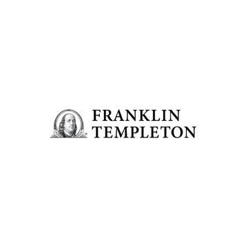 The image displays the Franklin Templeton logo featuring a portrait medallion of Benjamin Franklin alongside the company name. The logo relates to the post as it represents the $1.79 trillion asset manager making bullish remarks about agentic AI as a blockchain "killer use case" that could drive demand for $SOL on the Solana network.