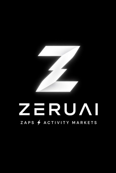 A black logo graphic featuring a stylized 'Z' with the text 'ZERUAI' and 'ZAPS ⚡ ACTIVITY MARKETS' below it.