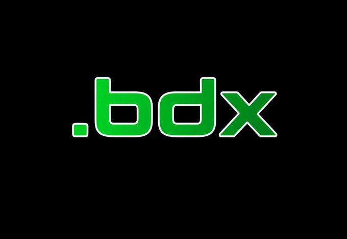 The '.bax' logo is displayed in green lowercase letters with a white outline against a black background.