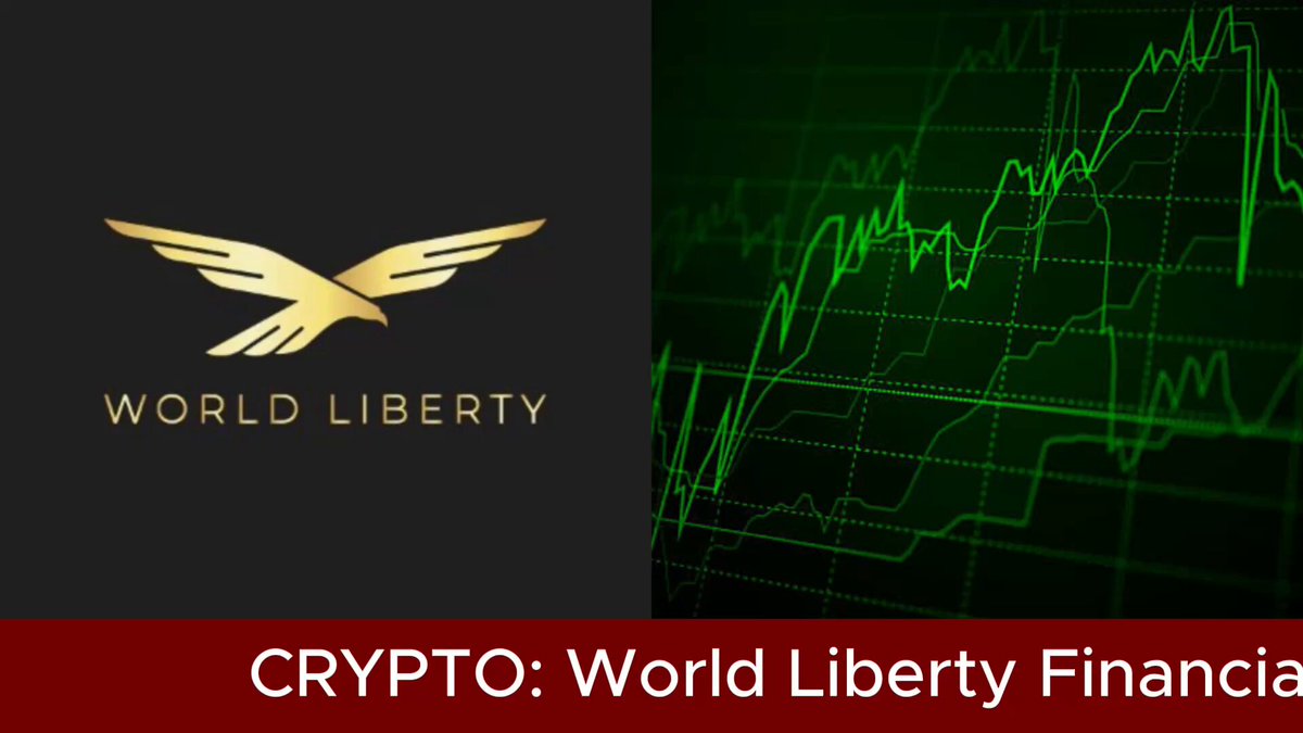 The image features two pictures side by side with the words "Crypto" written above one picture, and "World Liberty Finance" below the other. Below each picture, there's a description of what's depicted in that specific image. The text in the image reads "Crypto: WLFI Is Gaining Momentum Once Again... @worldlibertyfi's $WLFI token is in the news today following its price rally and significant trading volume. The asset has surged over 6% in the past 24 hours. However, its trading volume has caught the eye... According to Coinmarketcap".
