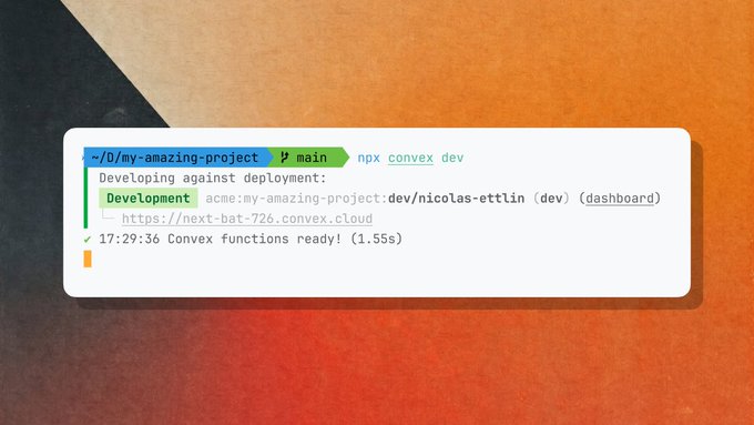The image features a code editor window with multiple lines of text displayed on its screen. The window includes a note that states "Developing against deployment", which indicates that the user can easily work on simultaneous dev deployments for their Convex project. This implies that they might be using tools or techniques to streamline and manage their projects efficiently, whether they are in-house developers or professionals working remotely.