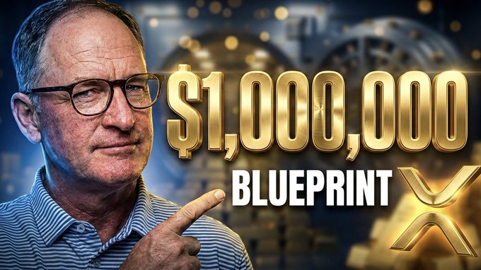 The image features a man wearing glasses, pointing at something with his finger. He is standing against a blue background that has gold text written on it. The text reads "THEY CAN'T STOP XRP REPRICING: The Institutional Secret Ripple Is Hiding (Includes Paid Promotion) Watch The Full Youtube Video Here: youtu.be/-hv2U1Yxg2o". This suggests that the man is talking about a specific event or situation related to Ripple, which could be an important aspect of the post's content.