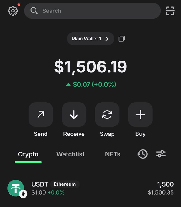 The image shows a screenshot of a cryptocurrency trading app with a focus on the USDT (Us Dollar token) ticker. The main focus of the image is the USDT ticker, which is displayed prominently at the top center of the screen. Below this, there are several other options for trading and investing in cryptocurrencies, including Bitcoin, Ethereum, Ripple, and Litecoin. These options can be accessed by clicking on their respective icons or buttons within the app's interface. The image also includes a text box that reads "Got some spare USDT, what ticker should I look into?". This suggests that there might be an opportunity to invest in USDT token using the provided cryptocurrency trading app.