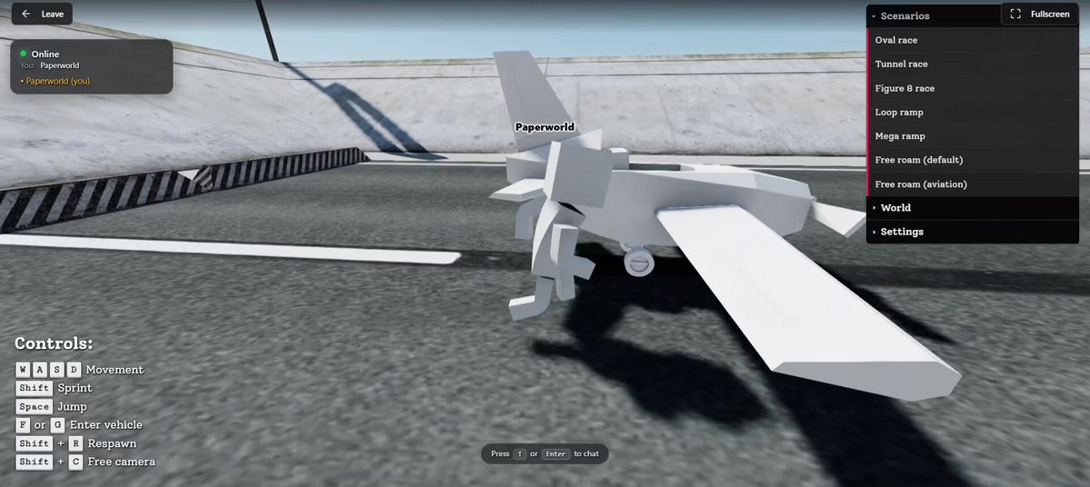 The image shows a white airplane with its landing gear down, sitting on a road or pavement. The airplane appears to be stationary at the moment but could potentially take off soon. The surrounding area seems to be an urban setting, as there are buildings visible in the background. The text "Focus on what is in the image and how it relates to the post" suggests that this scene might be related to a discussion or review about the game, specifically focusing on the airplane mechanics or gameplay aspects of the game.