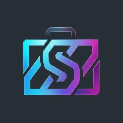A neon-lit briefcase logo featuring stylized "SB" initials with a vibrant gradient of cyan, purple, and pink against a dark background, representing the Solana Brokers NFT project being highlighted for its upcoming free mint on the Solana blockchain.