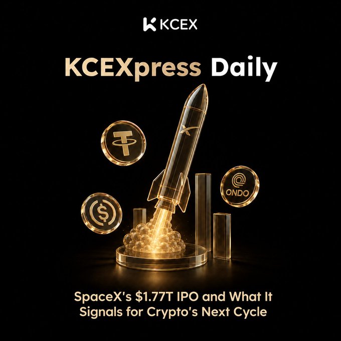 "SpaceX's $75B raise at a $1.77T valuation comes with real signals for crypto's next cycle, not space," reads a caption below an advertisement. The advertisement features a rocket symbolizing " Crypto".