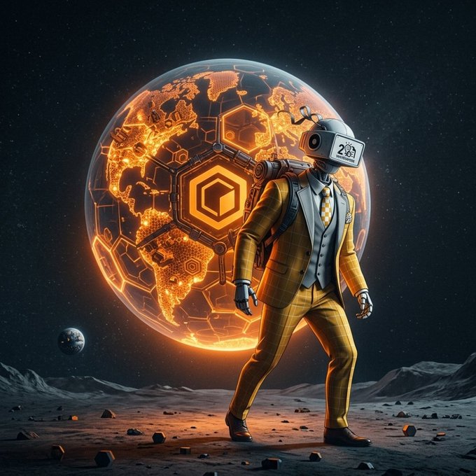The image features a man dressed in a suit walking across a rocky surface with a large globe behind him. The globe appears to be emitting a bright light or glow, which contrasts with the dark background of space. The man's attire suggests that he is an astronaut, and his presence on the rocky terrain indicates that he has been exploring outer space for some time.

The post reads: "CORE volatility doesn't scare me. If anything, it reminds me I'm still early enough to matter. I've been in this space long enough to know mature narratives don't move like this anymore anymore." The image seems to be a representation of the challenges and risks faced by astronauts as they venture into space, with the globe symbolizing the vastness and unknown nature of outer space.