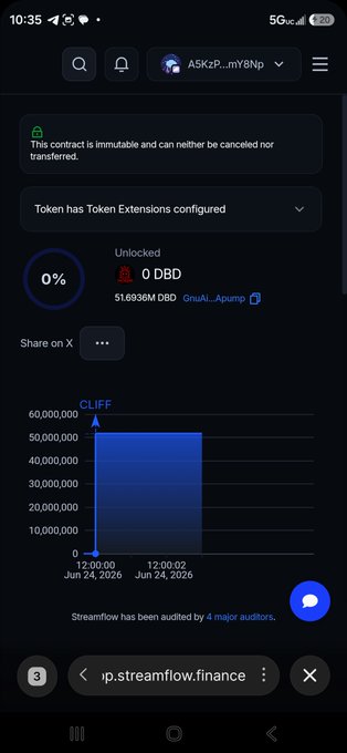 The image shows a phone screen with a blue bar graph displaying some data, possibly related to cryptocurrency trading or financial analysis. The text on the screen reads "This contact is impossible and cannot be selected." This message indicates that the person who sent the message may not have their contact information available for the recipient.