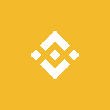 The image displays the Binance logo—a stylized white diamond/gem shape on a yellow background—representing the cryptocurrency exchange mentioned in the post about its expansion into 24/7 foreign-exchange perpetual futures trading with the USDBRLUSDT contract.