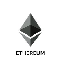 The image displays the Ethereum logo, a geometric diamond-shaped emblem in shades of gray and black, with the word "ETHEREUM" written below it. The post's claim about MrBeast being bullish on Ethereum is reinforced by the prominent display of the cryptocurrency's branding.