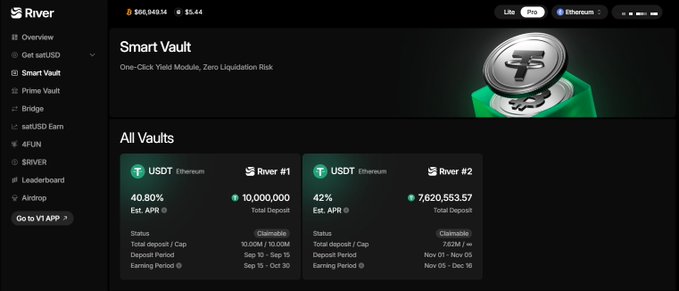 The image displays a desktop view of a webpage from Riverbank, which focuses on smart vault account details. The page layout includes several tabs that provide information about smart vaulted storage for Bitcoin. A coin base transaction can be seen as well, further supporting the theme of smart vaulting services provided by this platform.