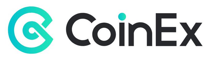 The CoinEx cryptocurrency exchange logo featuring a teal circular emblem next to the brand name in dark text.