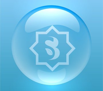 A glossy blue sphere displays the SidraChain logo—a stylized "3" within a geometric star emblem—at its center, symbolizing the relaunch of the decentralized SidraDEX at dex.sidrachain.com. The polished orb reflects the post's theme of an ambitious new era for the ecosystem, emphasizing the upcoming leap into multi-chain and cross-chain interoperability.