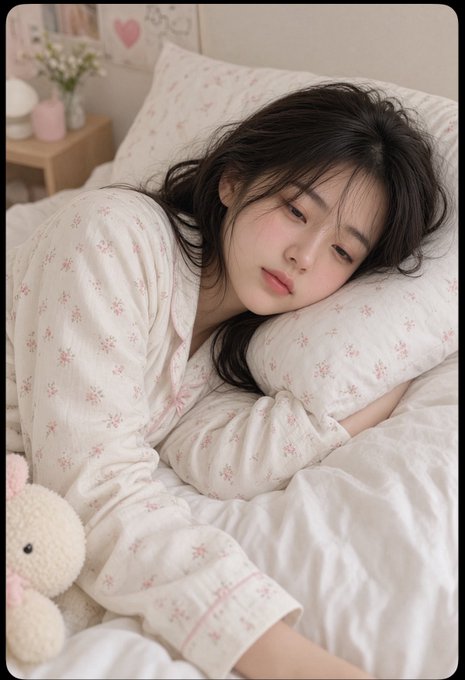 Cô gái nằm buồn ngủ trên giường với chăn gối hoa và gấu bông, tạo cảm giác “hôm qua nến xanh, hôm nay mệt vì tiền bơm” sau dòng dữ liệu ETF Mỹ. Không có tên hay nhãn hiệu nào khác ngoài các mức tăng/giảm tiền được nêu trong bài: BTC +517,19 triệu USD, ETH +189,15 triệu USD, XRP +2,35 triệu, SOL +2,10 triệu, LINK +1,65 triệu, HBAR +848 nghìn và HYPE bị rút 1,97 triệu USD.
