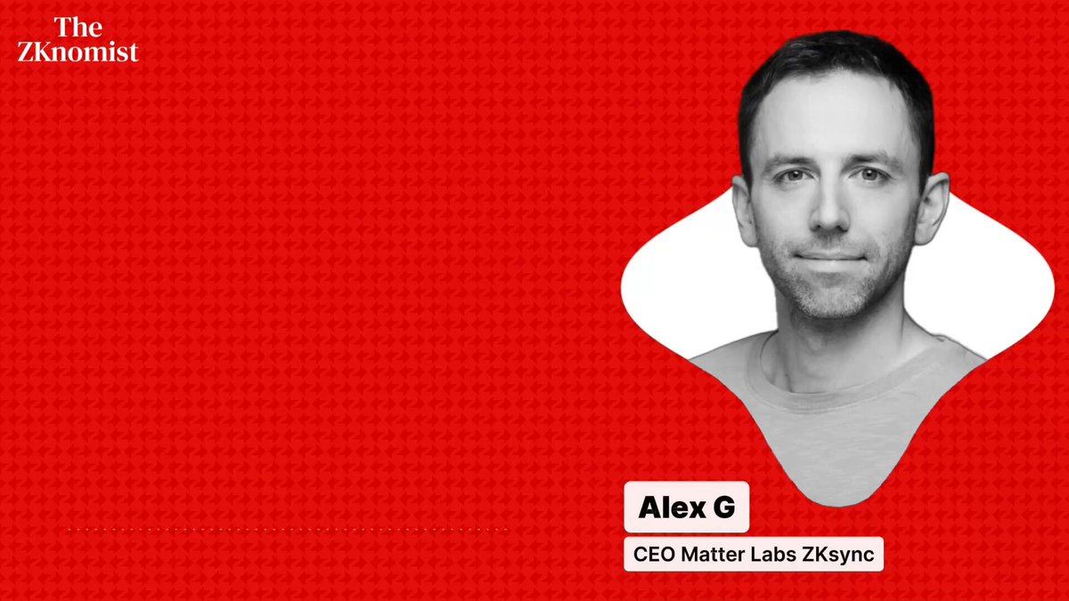 The image features a man's face with his name displayed below him. The background of the image is red, which appears to be a banner or logo for a company named Prividium. The text "The ZKonomist" is also present in the image.