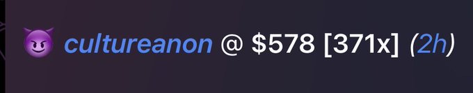 A user named "cultureanon" boasts about a $578 (371x) call option gain within 2 hours, aligning with their celebratory post claiming a "$500 dollar scan" and "Troupe saving lives."