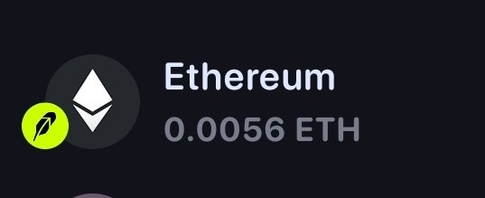 A digital wallet interface displaying a balance of '0.0056 ETH' for Ethereum, with an edit icon.