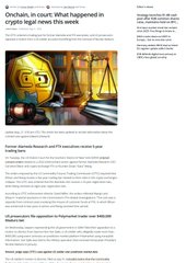 A screenshot of a news article in Chinese discussing a lawsuit involving Twitter and Legal Twitter, featuring a small image of a character from CryptoKitties.