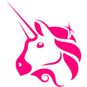 This image shows the iconic pink Uniswap unicorn logo, representing the decentralized exchange protocol that is now enabling regulated asset trading with Permissioned Pools.