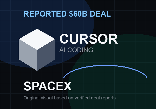 This image shows a screenshot of a post regarding a $60B Cursor deal being sold for $200k during a company's bankruptcy sale, priced at about $3.00B. The post highlights that this happened in 2015 when FTX (Founded in 1995) was able to sell a 5% stake to Cursor and other companies during their time of distress. The value of the deal increased over time due to the bankruptcy filing.