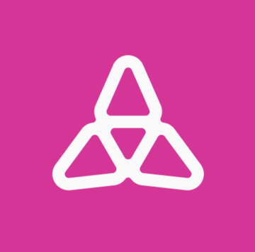 The image shows a white trinity-style logo (three interconnected triangles) on a bright pink/magenta background, which is the logo for Taiko, an Ethereum Layer 2 network. The logo accompanies news of Taiko's network coming back online with its bridge fully restored following a recent exploit.