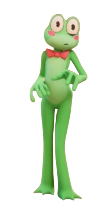 The image features a green frog with red lips standing upright against a gray background. The frog has its arms raised above its head and appears to be making a funny face or gesture. The caption below the image reads, "I used to not get people who were so intensely into ribbit, fuck I was so wrong, I get it all now, totally my type." This statement seems to be related to the frog's facial expression or body language in the image.