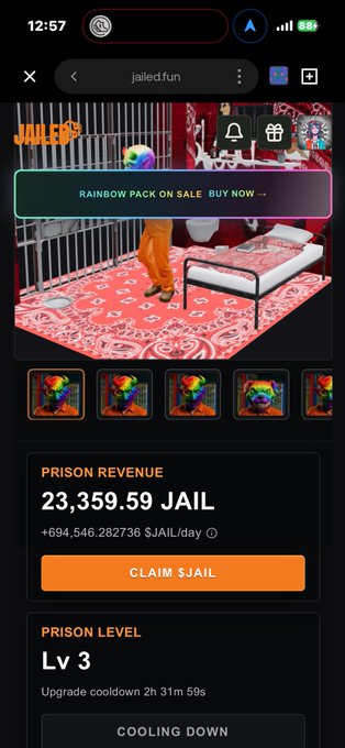 The image shows a phone screen displaying a message from someone named "JAILED" who has claimed their innocence. The person has stated that they are innocent of the charges against them and wants to claim their innocence. They have provided details about the crime, stating that they were innocent until proven guilty. The post also mentions that there is a claimable jail level of 3LV3, which means that the person can potentially win the case if they follow through with the claim. The image has a dark and somber tone, reflecting the seriousness of the situation.