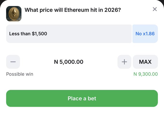 The image shows an excel sheet containing a cell phone application that asks users about their opinions onETH's price for a certain date. The response options include "Less than $1,500" or "No". The image also features a chart displaying the predicted rise in value of ETH over time as well as the current price. There are two charts: one showing the expected increase and the other showing the actual change.
