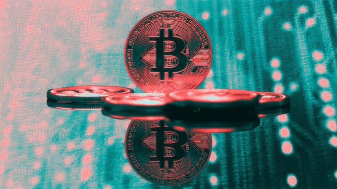 A Bitcoin ETF coin is prominently displayed with a reflective surface against a digital background of binary code, symbolizing the IBIT (Bitcoin ETF) holding of 3.04 million shares valued at approximately $101 million in Harvard's Q2 2026 13F portfolio.