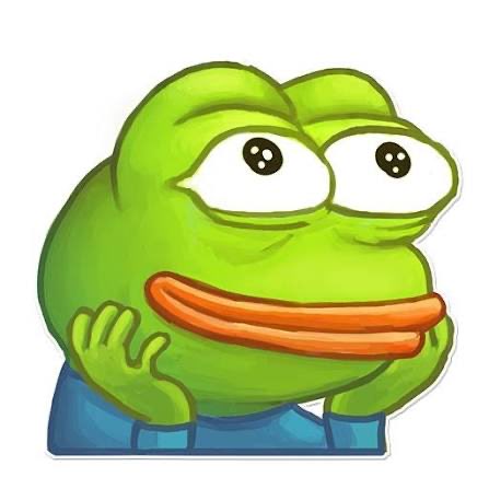 A Pepe the Frog sticker with a confident expression and a hand on his hip, embodying the post's message of self-assurance and trusting one's own vision despite outside doubt.
