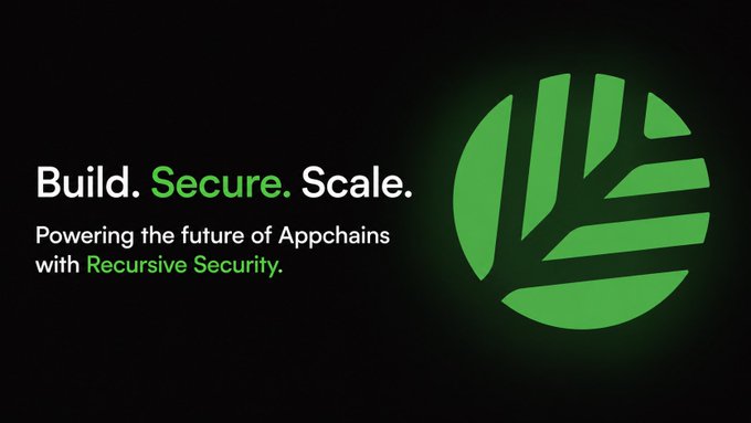 The image features a logo for a company called @CNPYNetwork that is focused on creating a future of Web3 by developing specialized chains. The logo consists of a green leaf design with the words "Build, Secure, Scale" written above it in white text. This suggests that the company is working to build a secure and scalable infrastructure for blockchain applications.