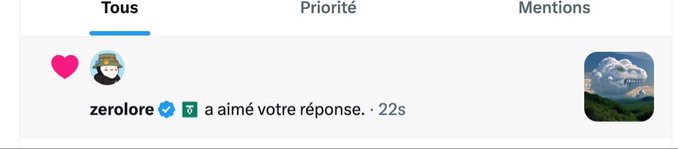A Twitter/X notification showing that user "zerolore" (verified) liked the poster's reply, with a 22-second timestamp, featuring profile icons and a landscape image. The interaction relates to the post about Tether team members enjoying fefer memes, showing engagement from a verified user on the humorous response.